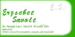 erzsebet savolt business card